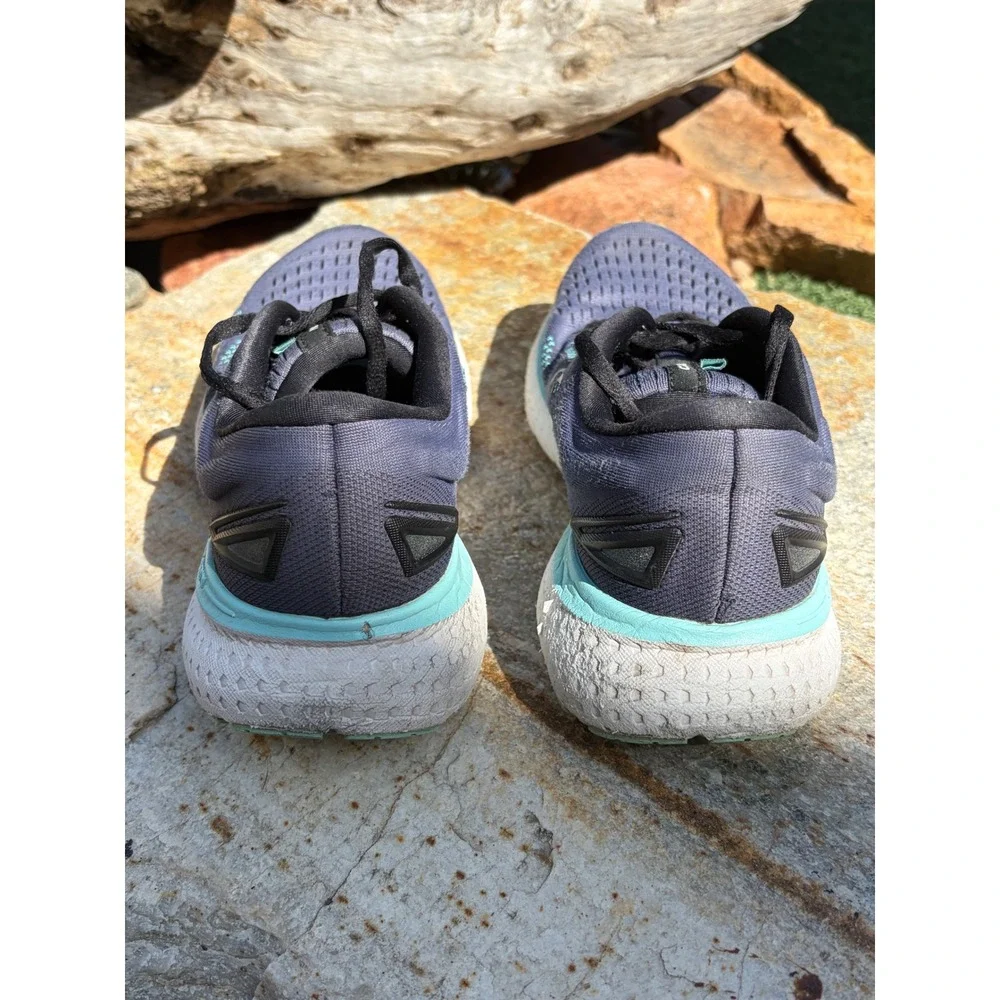 Brooks Glycerin 19 Mens 8.5 Running Shoes Grey Aqua Blue Neutral Cushion Sneaker